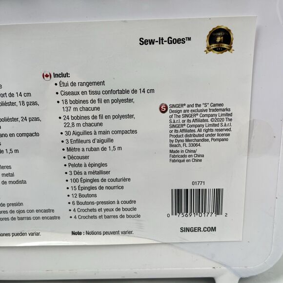 Singer Sew It Goes Essentials Sewing Kit 224pcs In Carry Case Organizer NEW - Picture 10 of 12